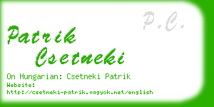 patrik csetneki business card